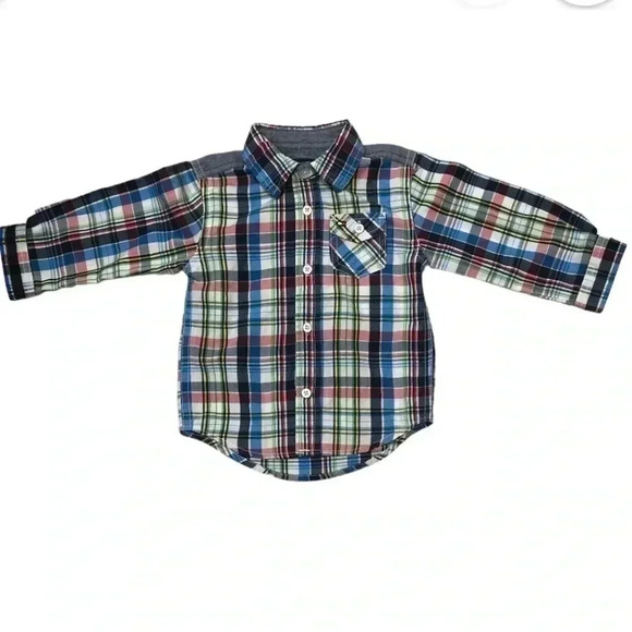 Tommy Hilfiger Toddler Plaid Collard Shirt - Picture 1 of 6
